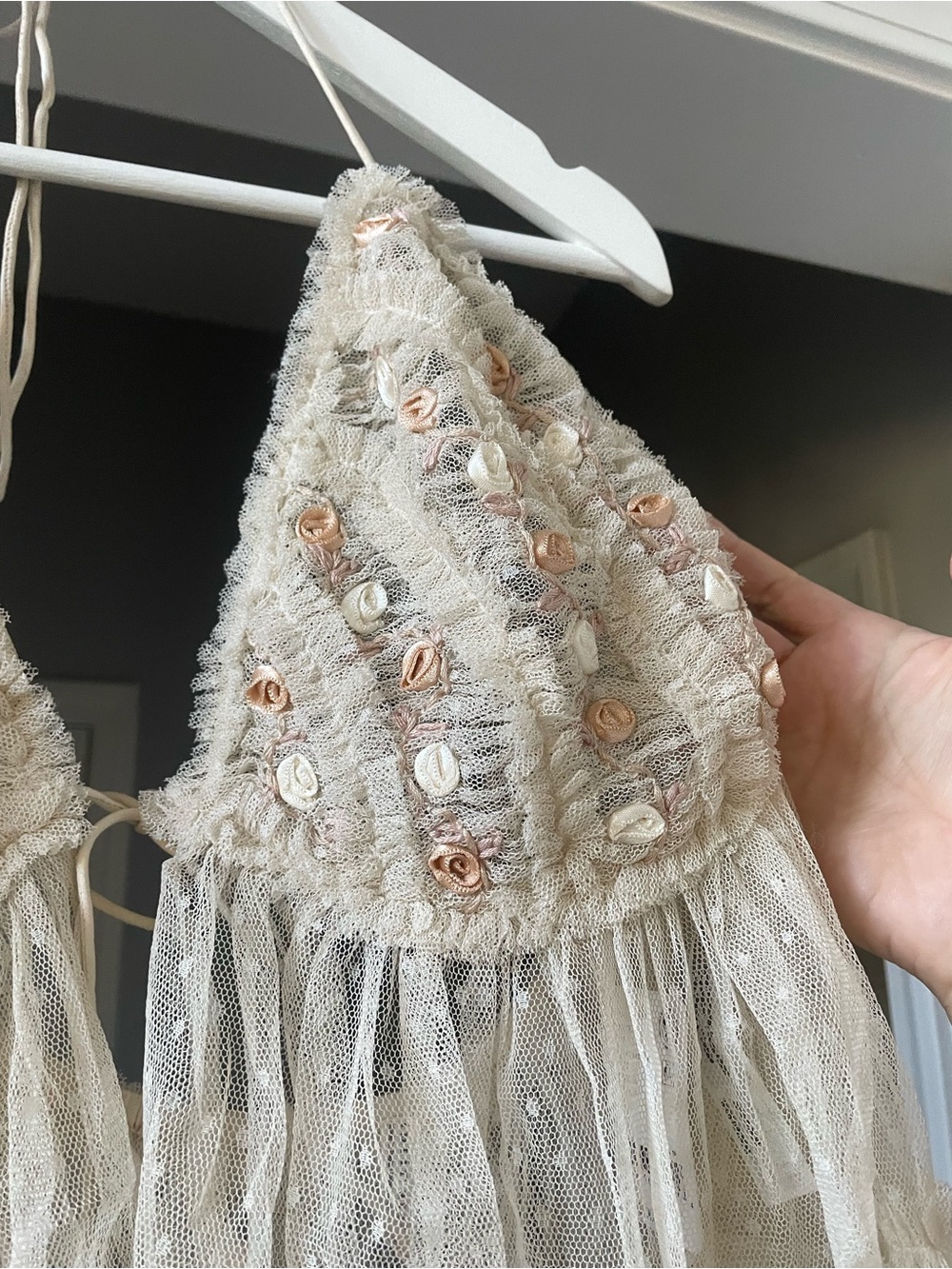 Free People Rosalita Ruffle Cami Sz S - Picture 7 of 9